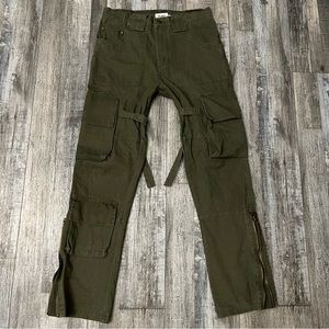 Olive Bondage Multi Cargo Pants